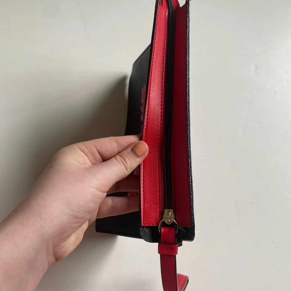 NWT Victoria’s Secret Just Add Lipstick Black Clutch Makeup Bag